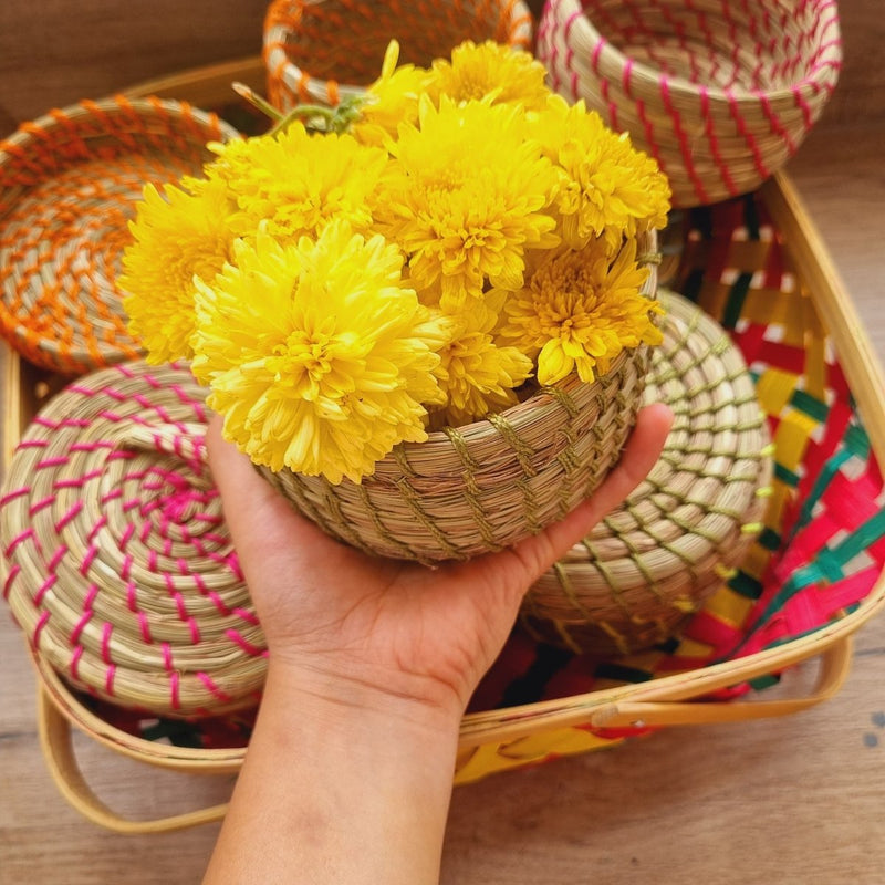 100% Eco - Friendly Handcrafted Sabai Grass Basket | Rustic & Sustainable Design | Verified Sustainable Baskets & Boxes on Brown Living™