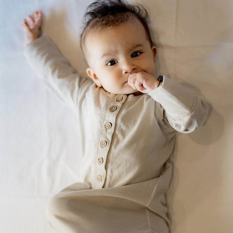 100% Organic Cotton Knotted Gown | Verified Sustainable Kids Nightwear on Brown Living™