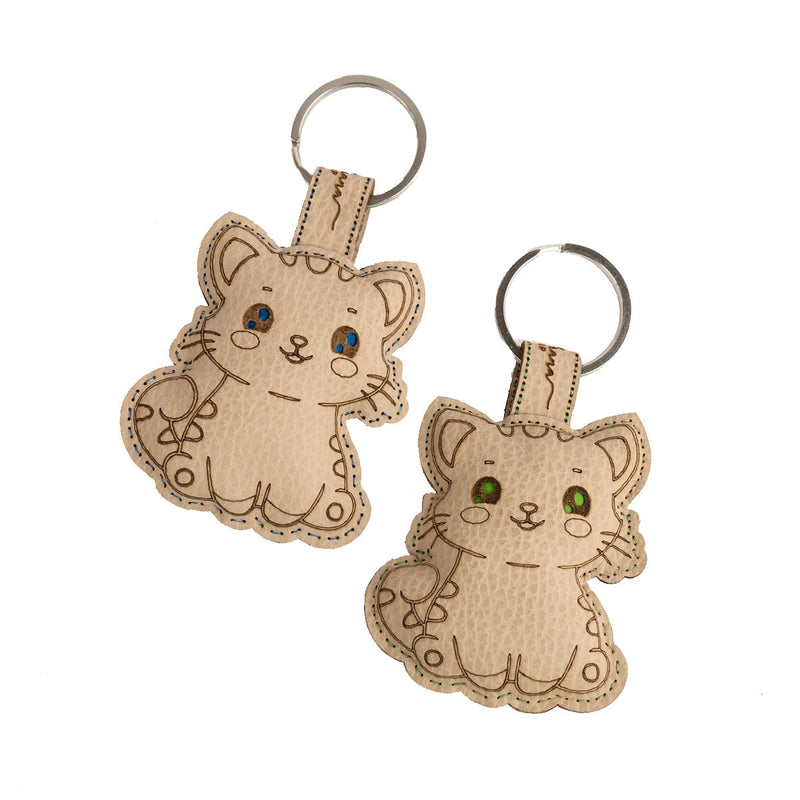 Cat Key Chain – Artisan-Made from Upcycled Materials