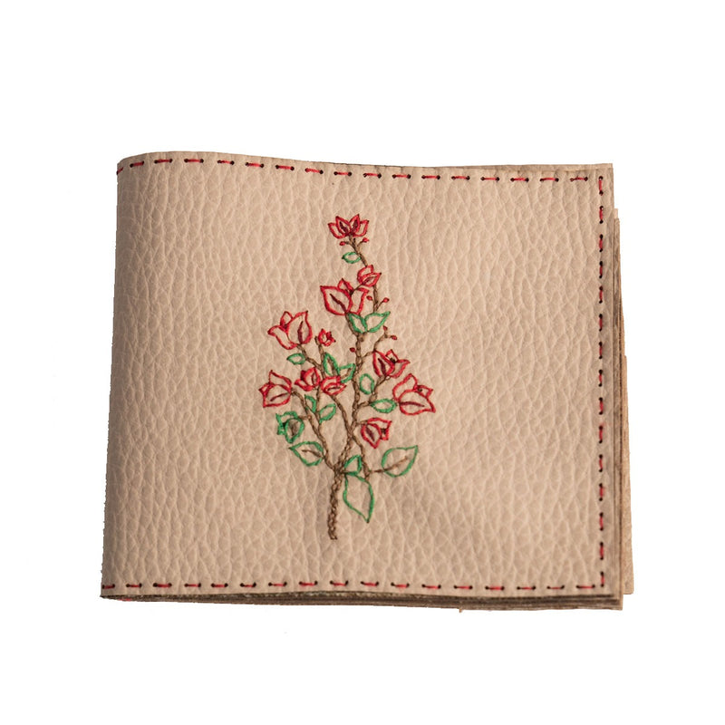 Bougainvillea Motif Wallet – Handmade and Eco-Friendly for Women