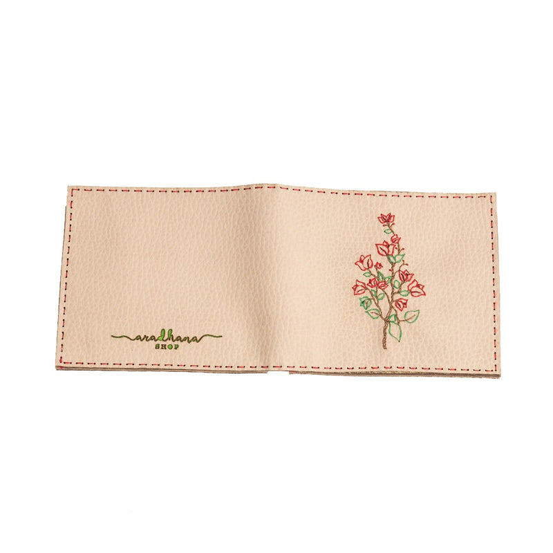 Bougainvillea Motif Wallet – Handmade and Eco-Friendly for Women