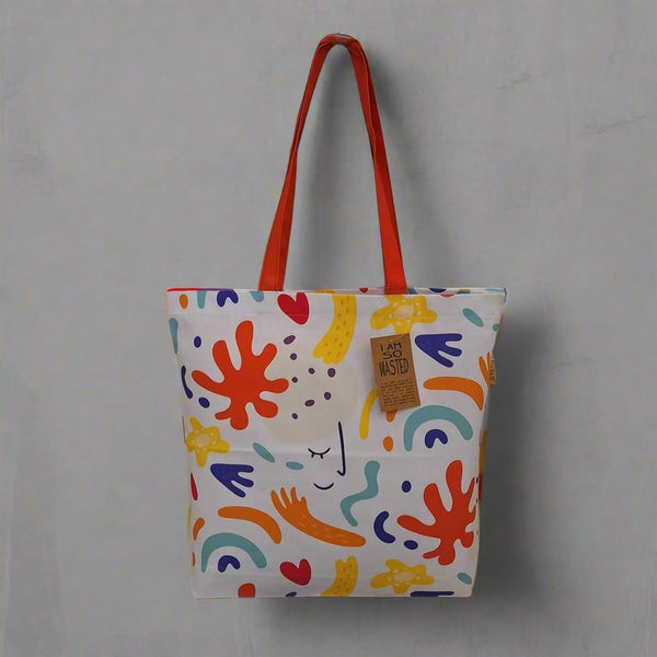 Abstract - Print Recycled Polycotton Tote Bag | Verified Sustainable Tote Bag on Brown Living™