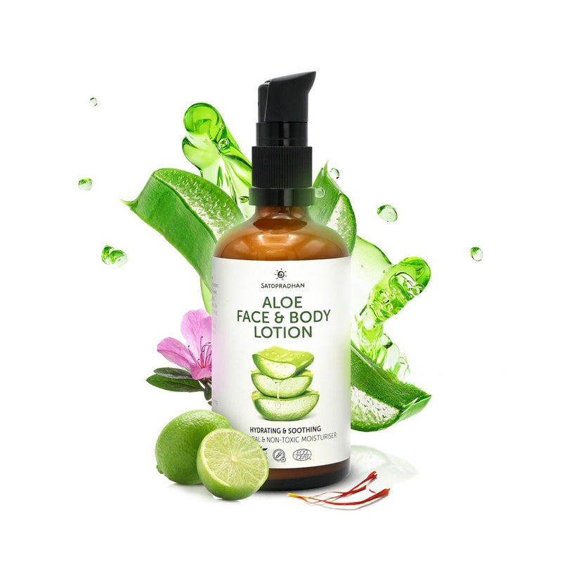 Aloe Face & Body Lotion 100ml | Lightweight & Non Sticky Moisturiser | Verified Sustainable Face Moisturizer on Brown Living™