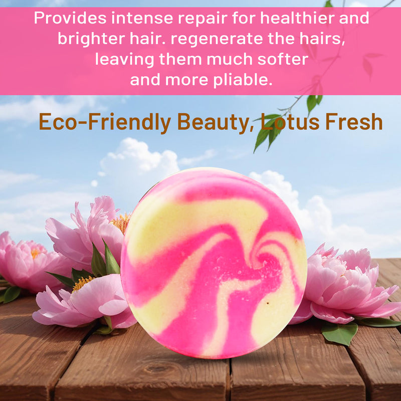 Shampoo Bar – Pink Lotus | For Long Healthy Hair