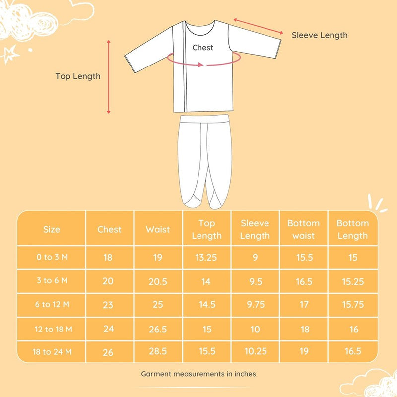 Baby Boy Cotton Short Kurta & Dhoti Pant Set - Deepam | Verified Sustainable Kids Ethnic Sets on Brown Living™