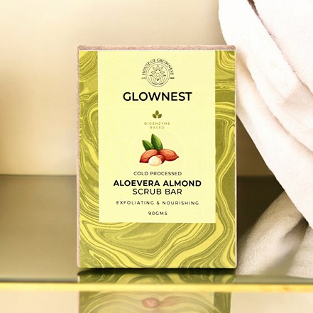 Bio Enzyme Based Aloevera Almond Scrub Bar | Verified Sustainable Body Soap on Brown Living™