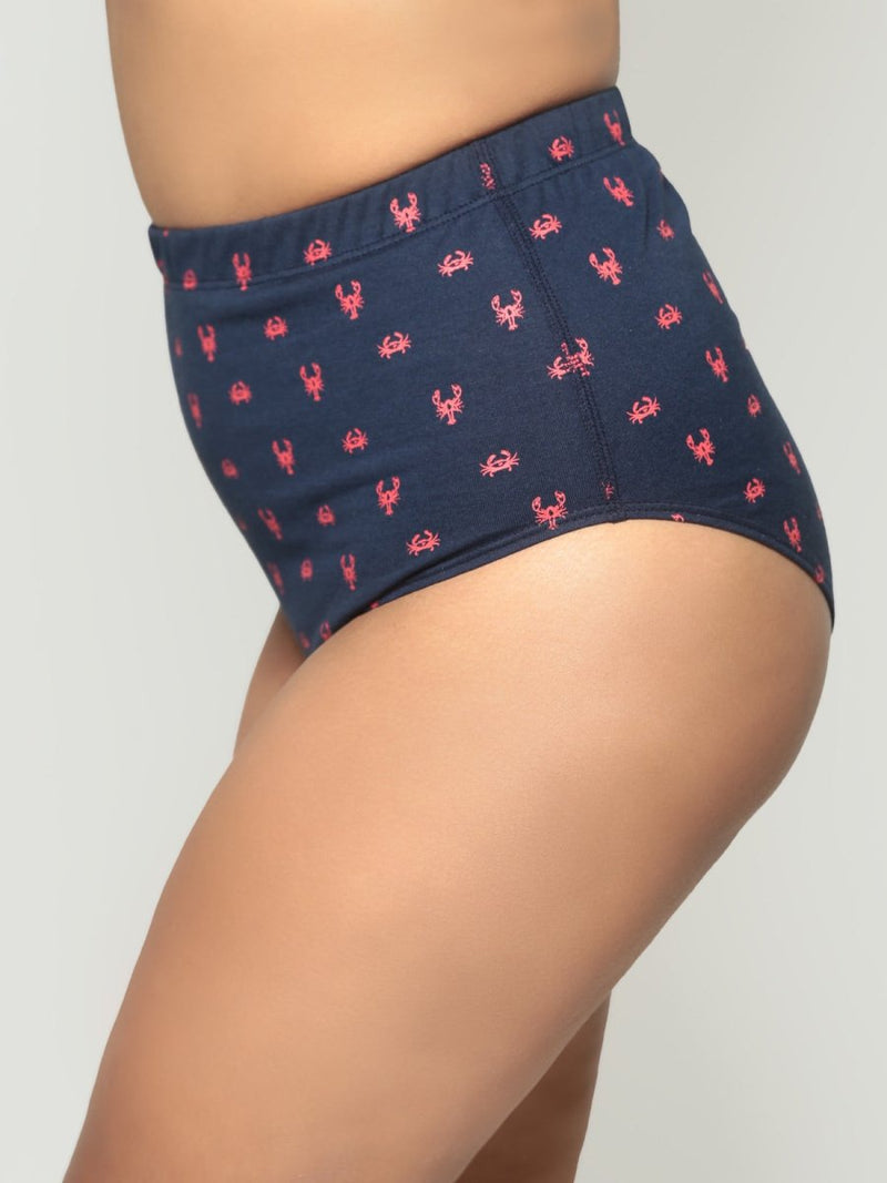 By the Shore Classic Biowashed Organic Cotton Brief - Navy Blue | Verified Sustainable Womens Underwear on Brown Living™