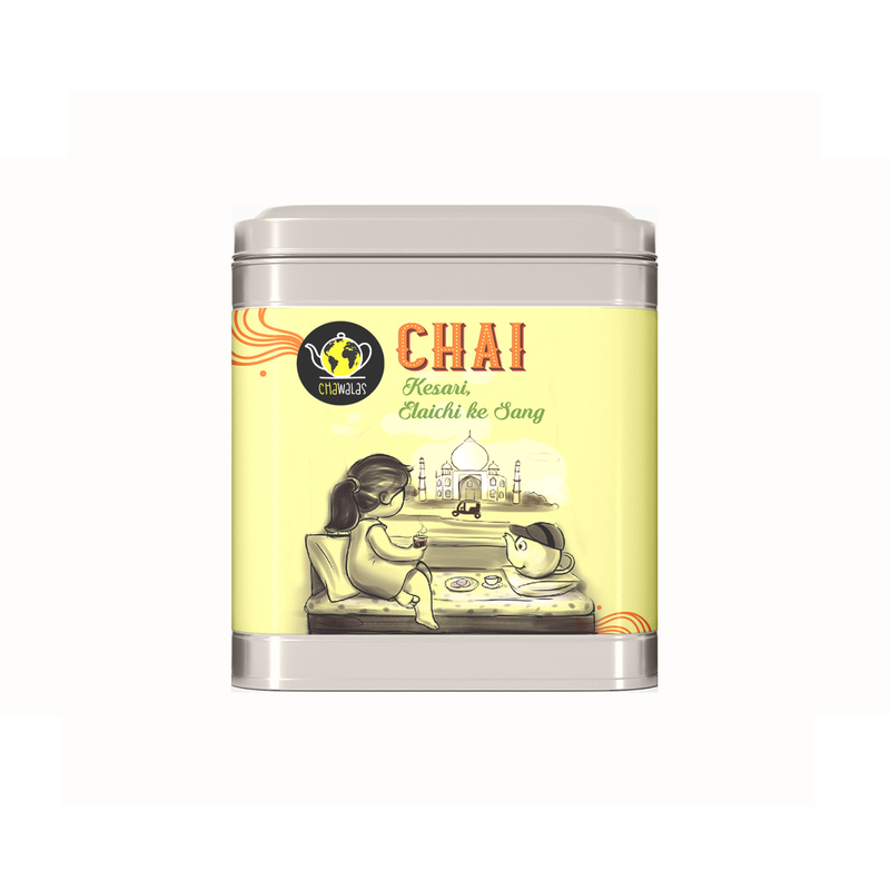 Chai Time with Sister  -Chai Lemongrasswali & Chai Kesari Elaichi Diwali Tea Gift Box |Flavoured Indian Tea |Assam Tea |Darjeeling Tea |Perfect Gift for all  |50gmsX 2Tin