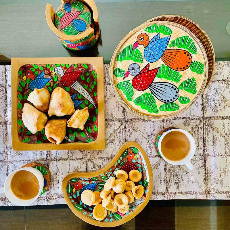 Chiraiya Hamper- Chehak Platter, Chakori Platter and Chehal Coaster Set | Verified Sustainable Gift Giving on Brown Living™