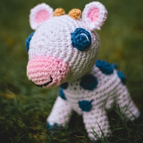 Cow Handcrafted Crochet Soft Toy | Verified Sustainable Soft Toy on Brown Living™