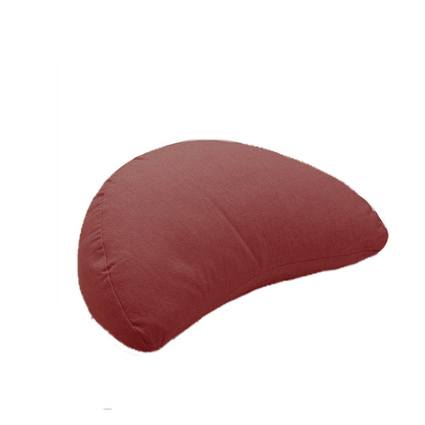 Crescent Zafu Meditation and Yoga Cushion - Rose | Verified Sustainable Yoga Pillow on Brown Living™