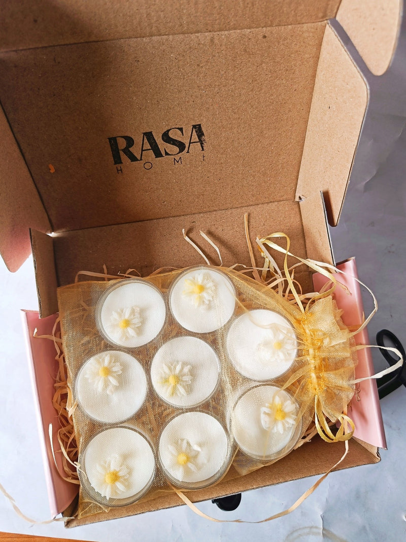 Daisy Soywax Tealight Candles- Set of 6 | Verified Sustainable Candles & Fragrances on Brown Living™