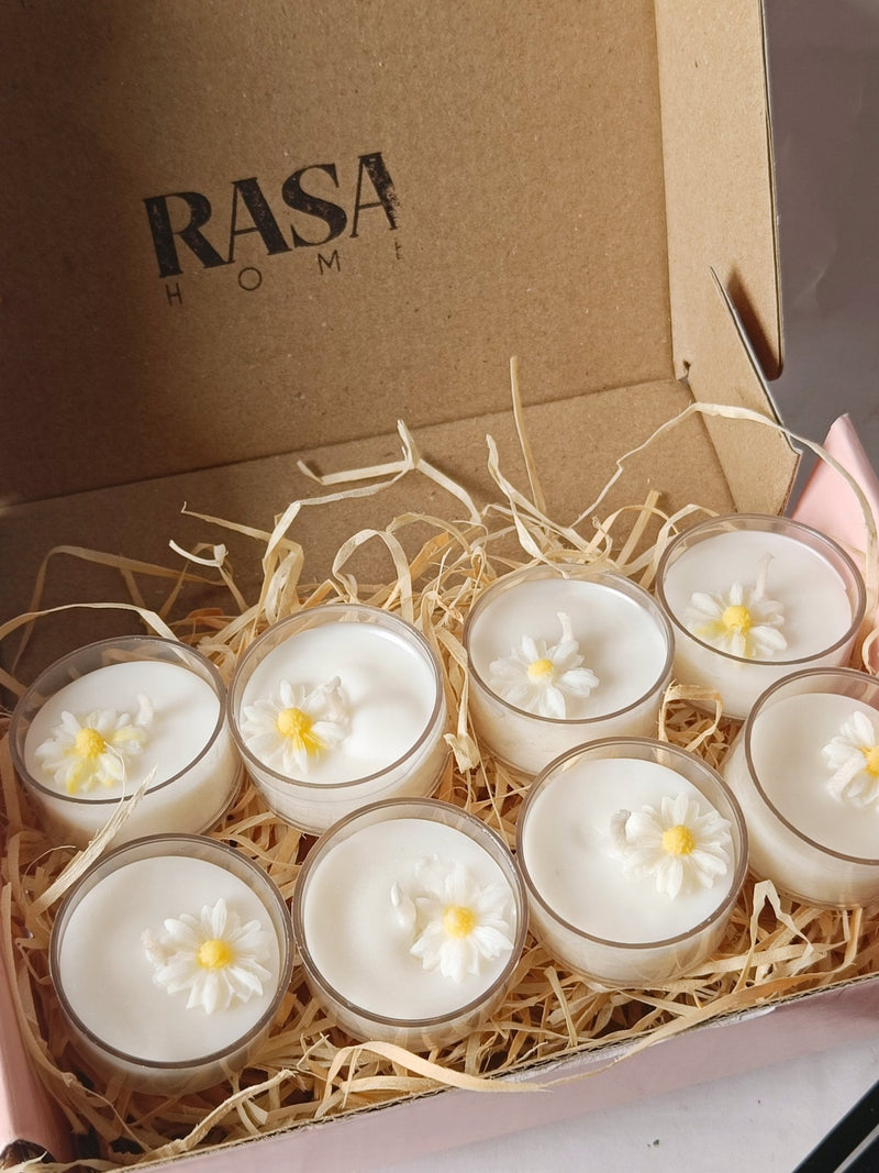 Daisy Soywax Tealight Candles- Set of 6 | Verified Sustainable Candles & Fragrances on Brown Living™