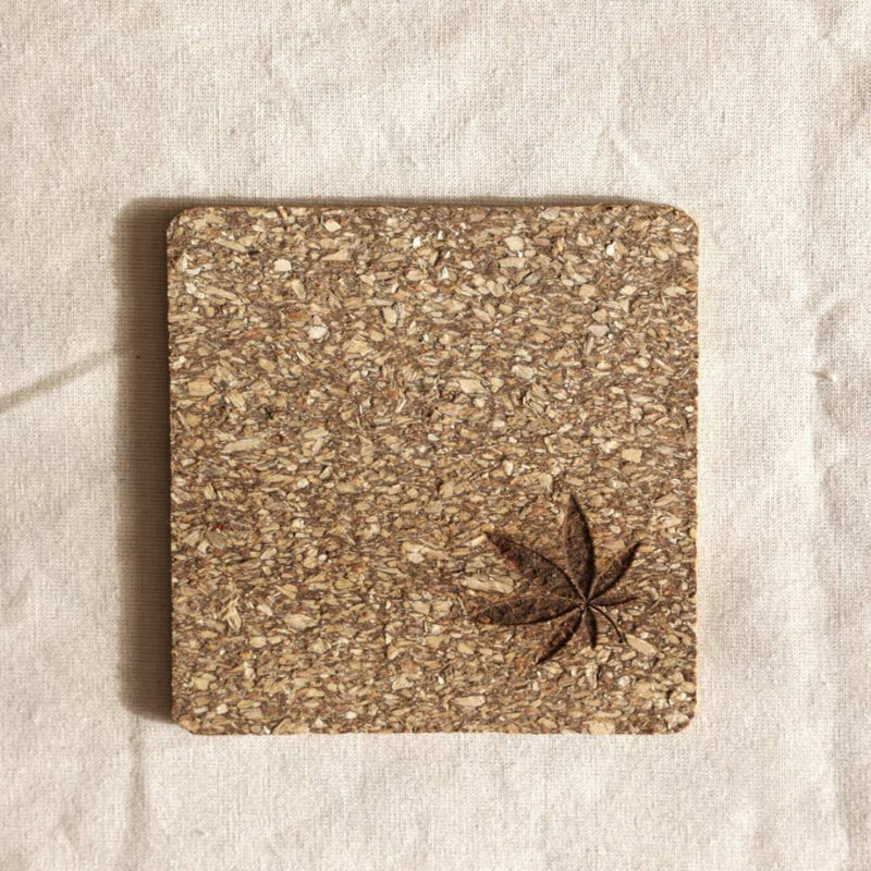 Eco-friendly Square Hemp Wood Coasters | Verified Sustainable Table Essentials on Brown Living™