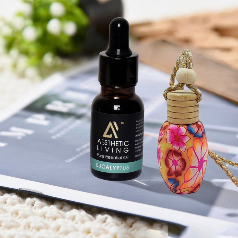 Gourd Shape Car Aromatizer/Diffuser Bottle with Essential Oil | Verified Sustainable Essential Oils on Brown Living™