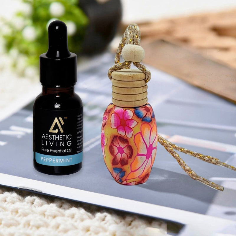 Gourd Shape Car Aromatizer/Diffuser Bottle with Essential Oil | Verified Sustainable Essential Oils on Brown Living™