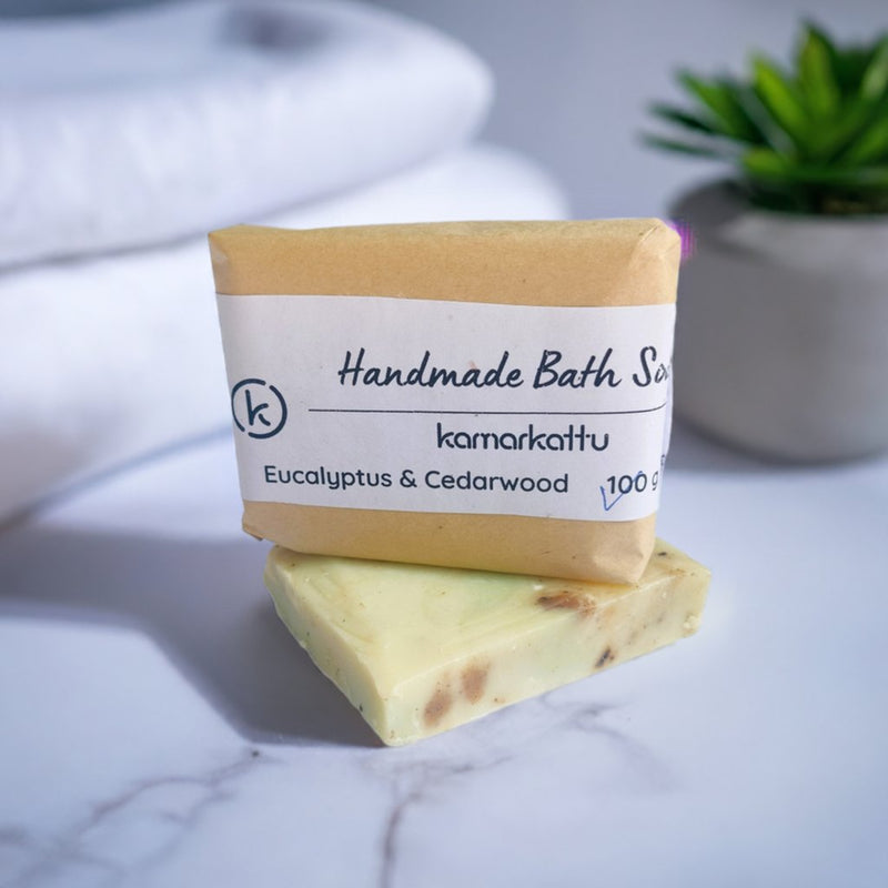 Handmade Bath Soap - Eucalyptus & Cedarwood | Verified Sustainable Body Soap on Brown Living™