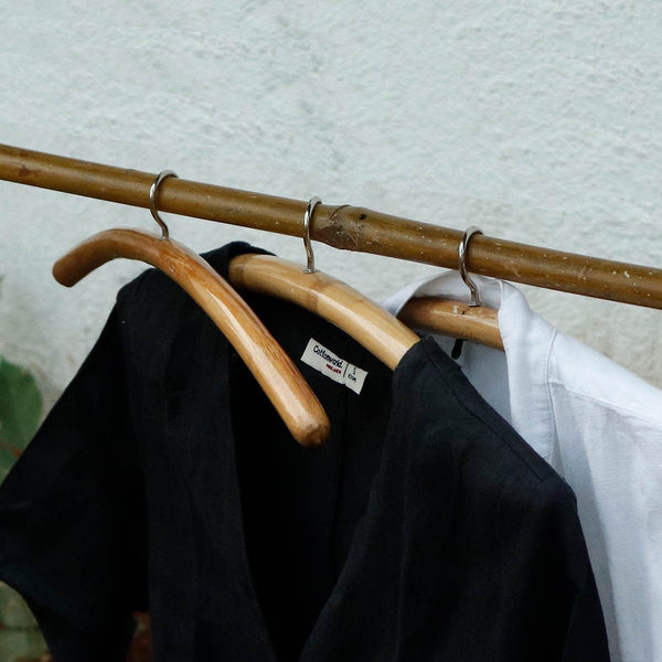 Handmade Curved Bamboo Hanger | Verified Sustainable Organisers on Brown Living™