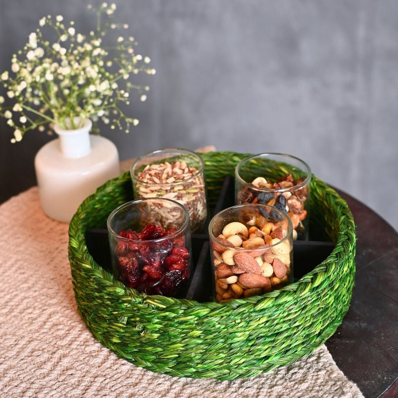 Handmade Sabai Grass Jewellery Box - Green | Verified Sustainable Baskets & Boxes on Brown Living™