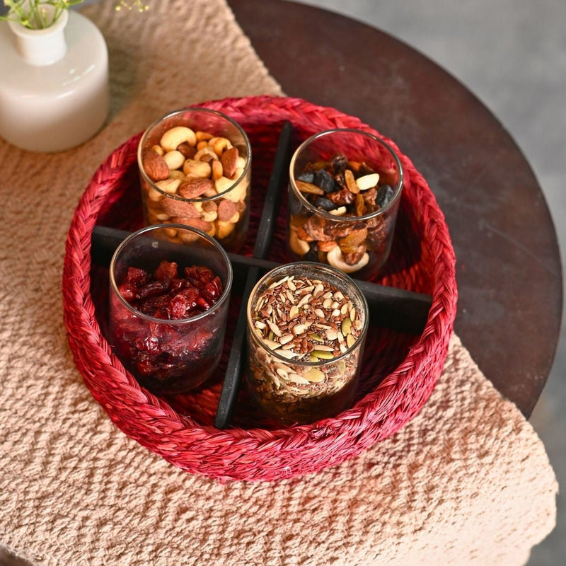 Handmade Sabai Grass Jewellery Box - Red | Verified Sustainable Baskets & Boxes on Brown Living™