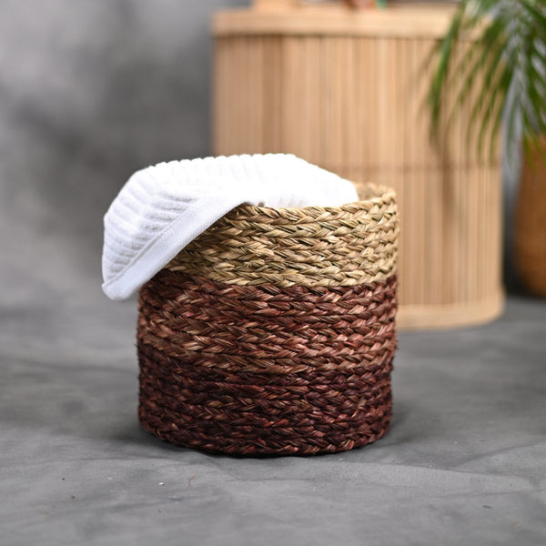 Handmade Sabai Grass Planter - Brown | Verified Sustainable Pots & Planters on Brown Living™