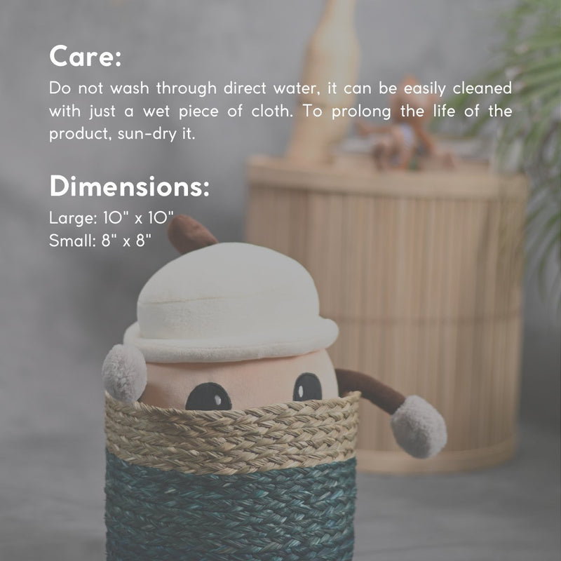 Handmade Sabai Grass Planter - Indigo | Verified Sustainable Pots & Planters on Brown Living™