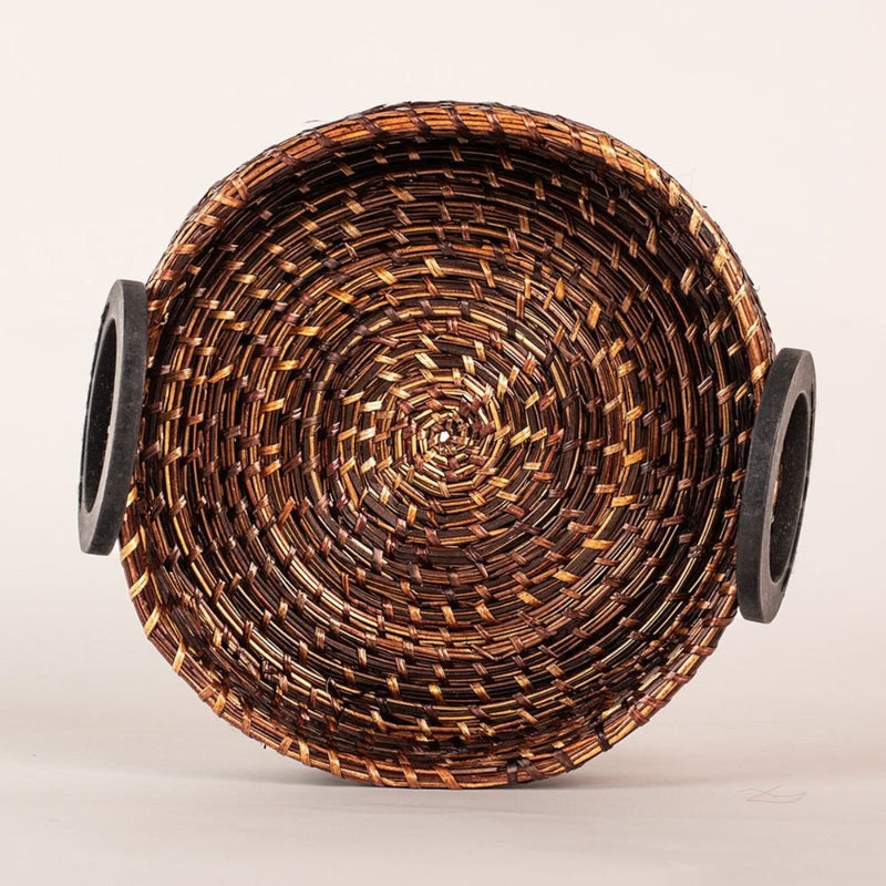 Handmade Sikki Grass Multipurpose Round Tray | Verified Sustainable Trays & Platters on Brown Living™