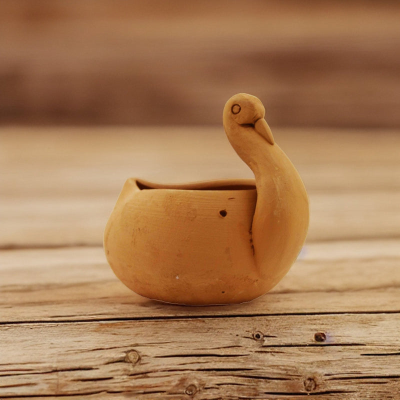 Handmade Terracotta Hanging Planter Duck | Verified Sustainable Pots & Planters on Brown Living™