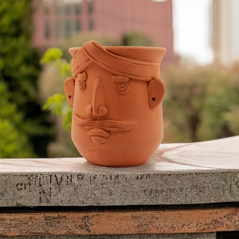 Handmade Terracotta Table Top Planter Rajasthani | Verified Sustainable Pots & Planters on Brown Living™