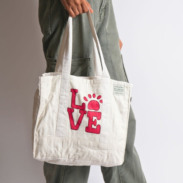 Hemp Eco - Tote Bag | Off - White | Verified Sustainable Tote Bag on Brown Living™