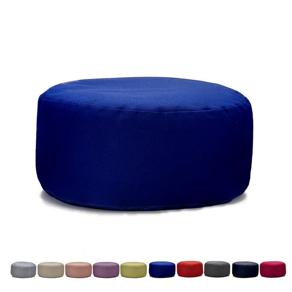 Hi - Zafu Meditation Cushion filled with Buckwheat Hulls - Royal Blue | Verified Sustainable Yoga Pillow on Brown Living™