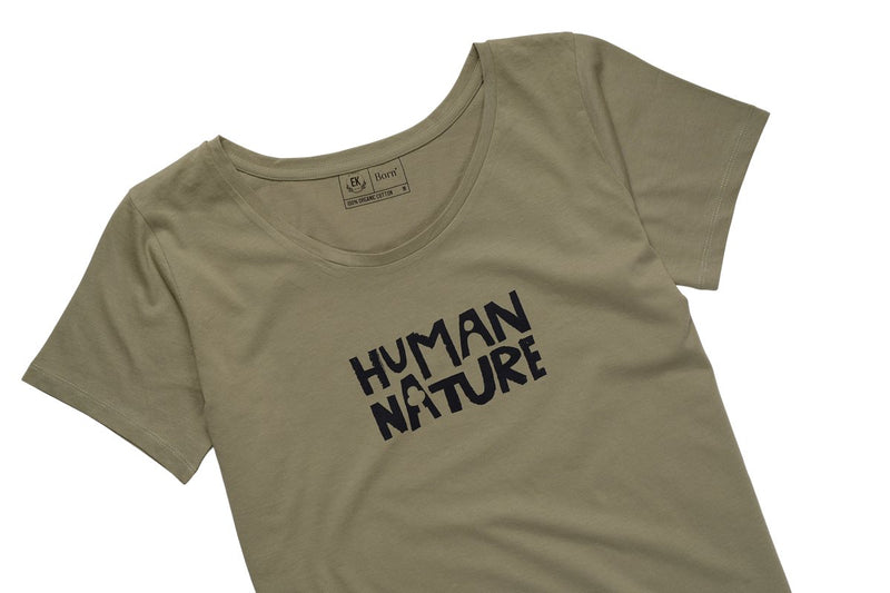 Human Nature - Womens Organic Cotton T - shirt | Sage | Verified Sustainable Womens T - Shirt on Brown Living™