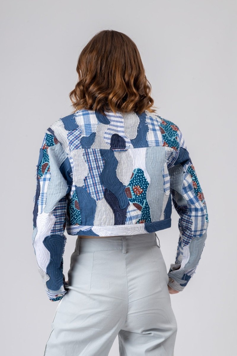 June Patchwork Jacket | Made with Upcycled Fabric | Verified Sustainable Womens Jacket on Brown Living™