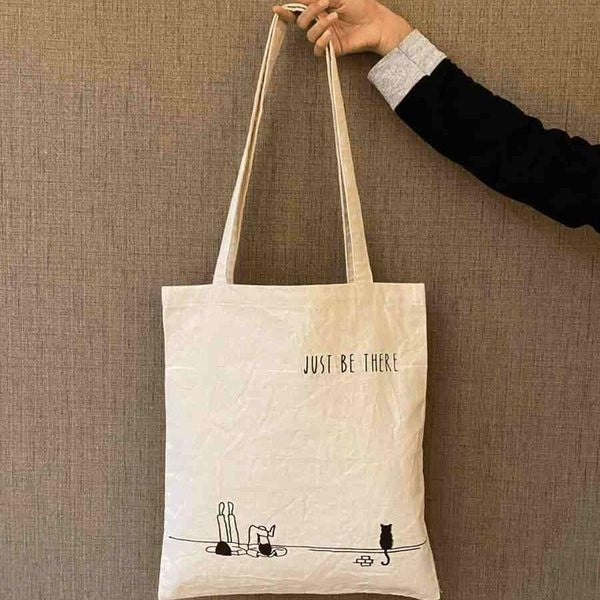 Just Be There - 100% Cotton Canvas Tote Bag | Verified Sustainable Tote Bag on Brown Living™