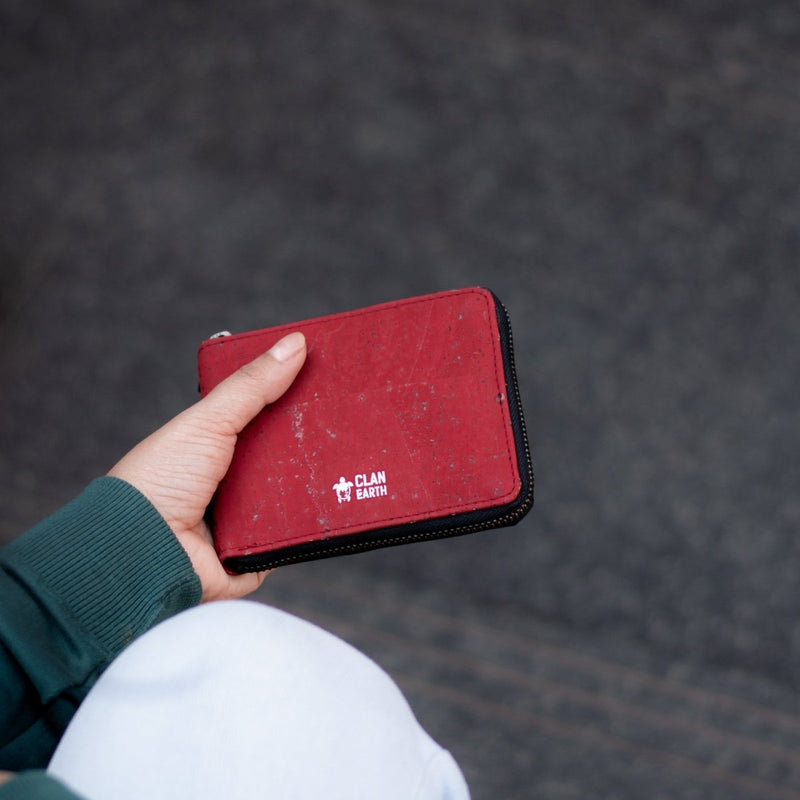 Kiwi Premium Red Cork Unisex Wallet | Verified Sustainable Wallet on Brown Living™