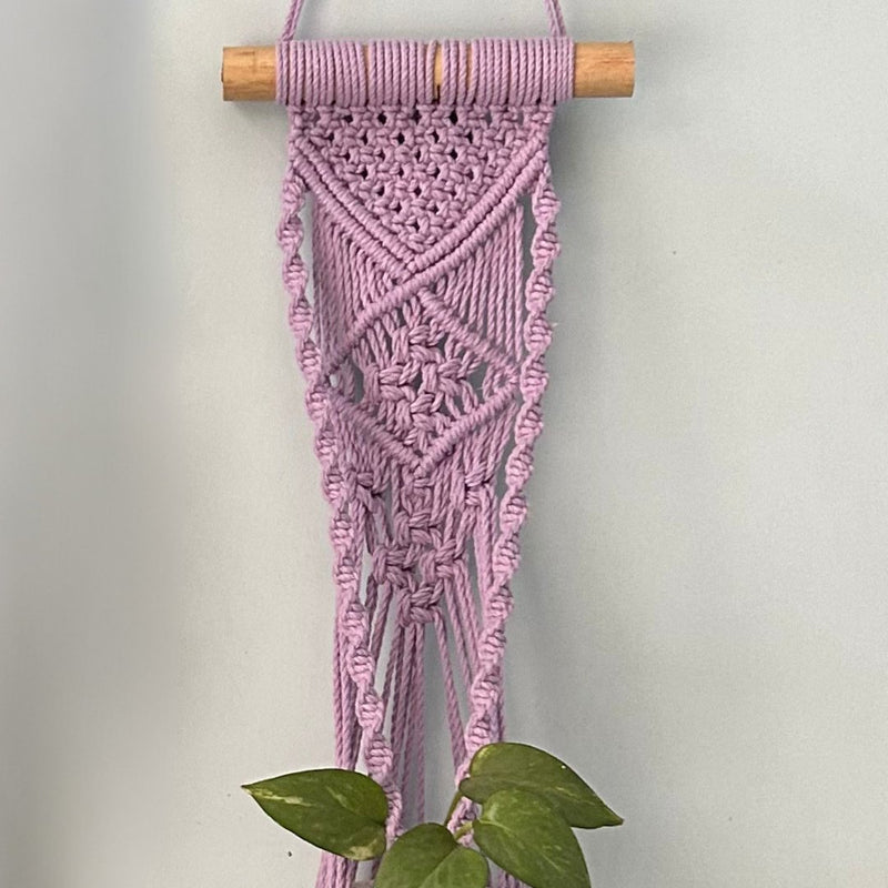 Lavender Macrame Plant Holder - Set of 2 | Verified Sustainable Pots & Planters on Brown Living™