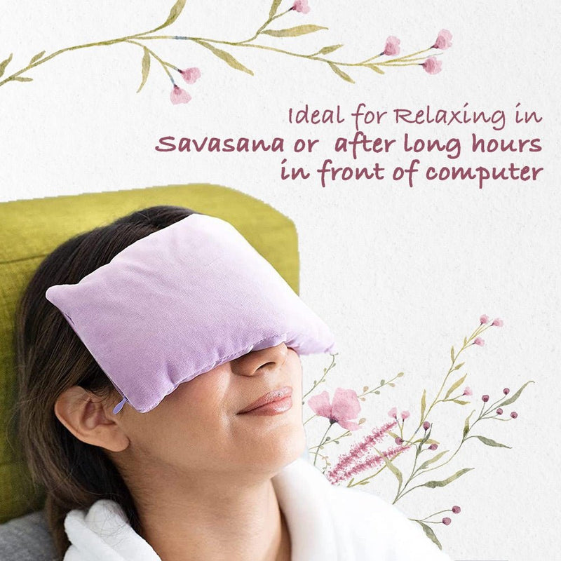 Lavender Scented Eye Pillows for Yoga, Meditation and Relaxation - Rose | Verified Sustainable Yoga Pillow on Brown Living™