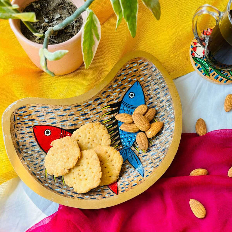 Leher Hamper- Handcrafted Dhara Platter and Tarang Coaster Set | Verified Sustainable Gift Giving on Brown Living™