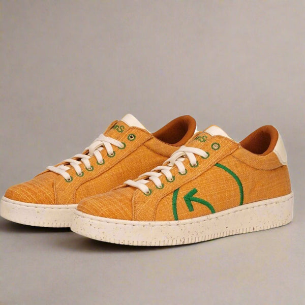 Lemon Yellow Women's Lace - Up Sneakers | Verified Sustainable Womens Casual Shoes on Brown Living™