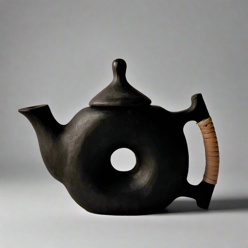 Longpi Black Pottery Chakra Teapot | Verified Sustainable Beverage Accessories on Brown Living™