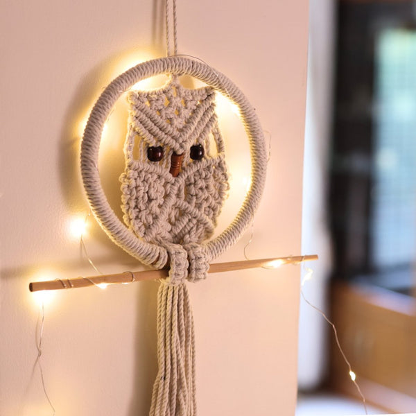 Macrame Owl Wall Hanging | Verified Sustainable Wall Decor on Brown Living™