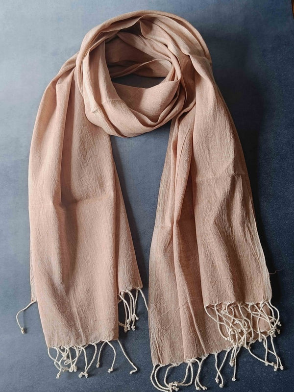 Mauve Hemp Fabric Unisex Stole | Verified Sustainable Womens Scarf on Brown Living™