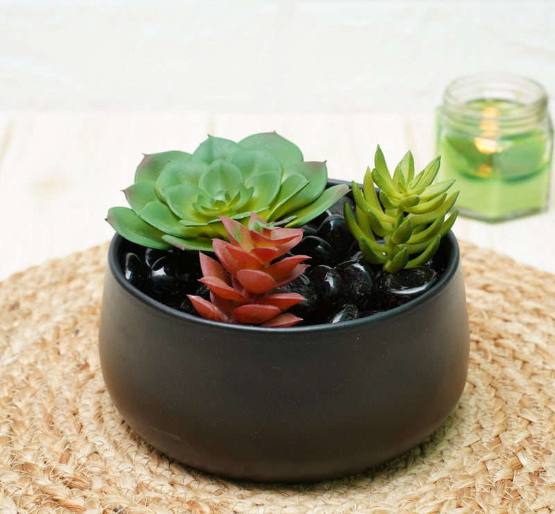 Metal Planters For Living Room- Black (Pack of 2) | Verified Sustainable Pots & Planters on Brown Living™