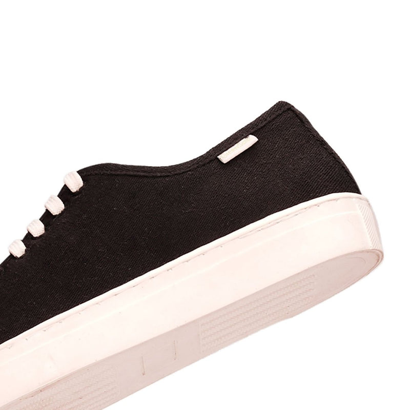 Minimal Black Mens Sneaker Lace Up | Verified Sustainable Mens Casual Shoes on Brown Living™