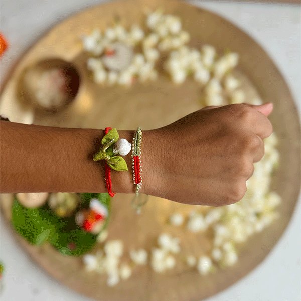 Mogra Ki Kali - Bhai Beej Raksha Sutra & Mauli Dhaaga | Plantable Rakhi | Verified Sustainable Rakhi on Brown Living™