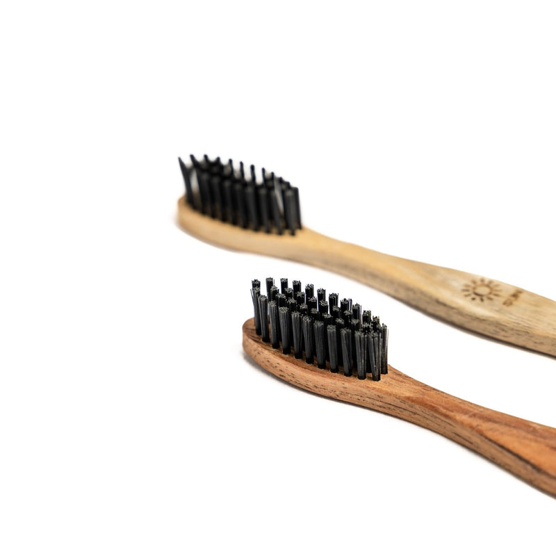 Neem Toothbrush Black - Pack of 2 | Verified Sustainable Tooth Brush on Brown Living™