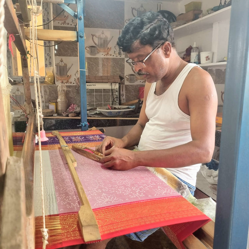 Nilkantha Ikat Pochampally Handloom Cotton Dupatta | Verified Sustainable Womens Dupatta on Brown Living™