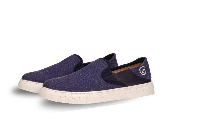 Oceanease Men's Vegan Slip - On Shoes in Navy Blue | Verified Sustainable Mens Slipons on Brown Living™