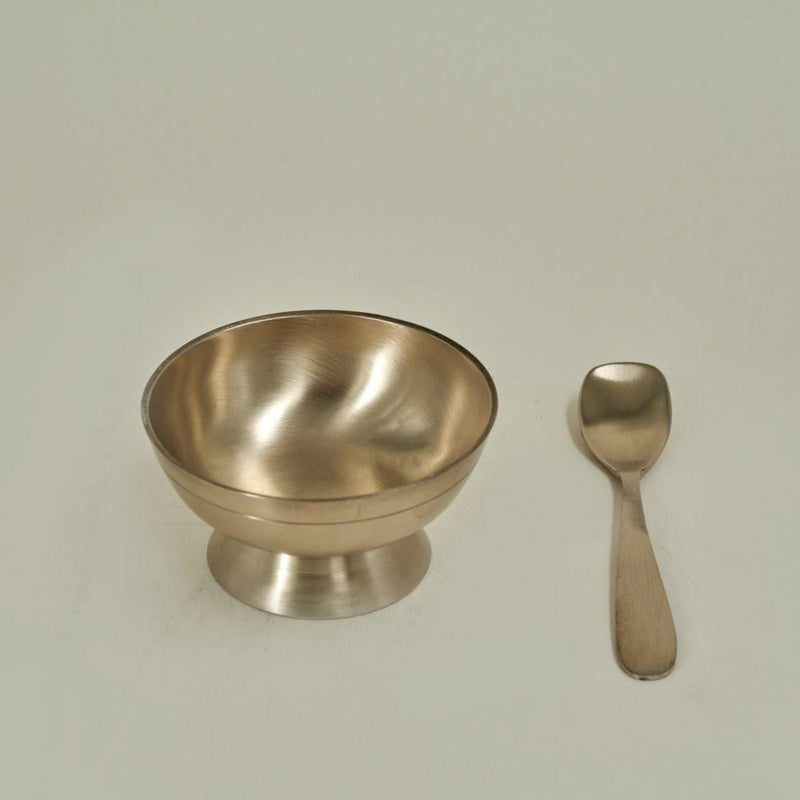 Original Kansa/ Bronze Ice Cream Set (Small) | Verified Sustainable Dinner Set on Brown Living™