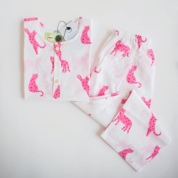 Pink Panther - Unisex Kids Cotton Nightwear | Verified Sustainable Kids Pyjamas on Brown Living™